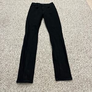 Mother High Waisted Looker Skimp Black Skinny Jeans Sz 24 Grunge Casual denim